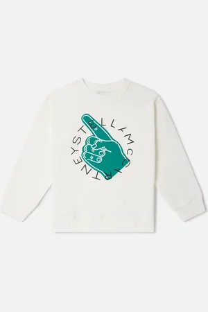 Stella McCartney Maglietta a Maniche Lunghe con Grafica Logo Varsity,