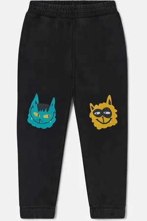 Stella McCartney Pantaloni Sportivi con Grafica Gatti,