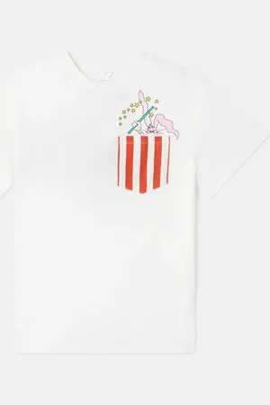 Stella McCartney Maglietta girocollo grafica coniglietto mago,
