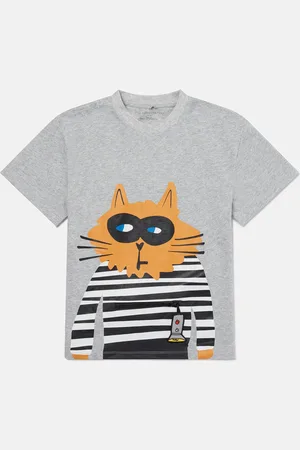Stella McCartney Maglietta con Grafica Gatto,