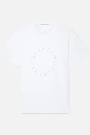 Stella McCartney Maglietta con Logo Diamantato, Donna,