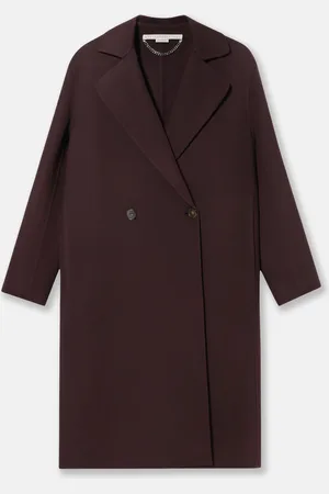 Stella McCartney Cappotto Doppiopetto Lungo in Lana, Donna,