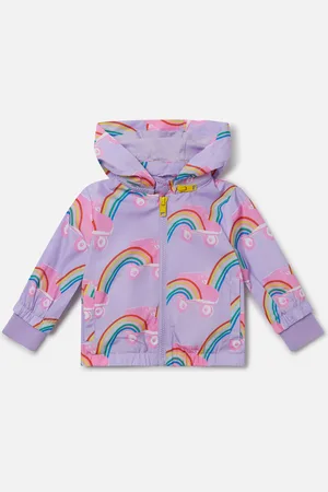 Stella McCartney Impermeabile con Stampa Arcobaleno Rollerskate,