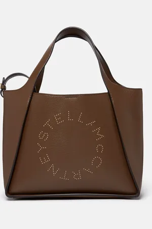Stella McCartney Borsa Tote a Tracolla con Manico Superiore e Logo, Donna