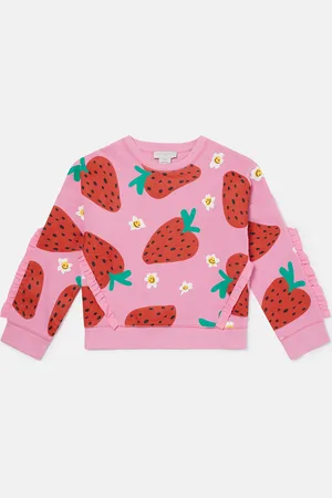 Stella McCartney Felpa con Frange e Stampa Fragole,