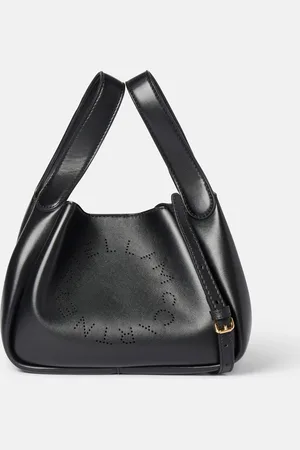 Stella McCartney Borsa a tracolla con doppio manico e logo, Donna