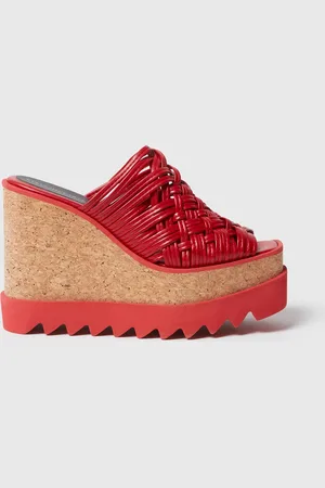 Stella McCartney Sandali con Zeppa Sneak-Elyse Intrecciati, Donna,