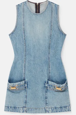 Stella McCartney Mini Abito Senza Maniche Impreziosito da Fibbie, Donna,