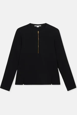 Stella McCartney Blusa Arlesa con zip e doppio orlo diviso, Donna,