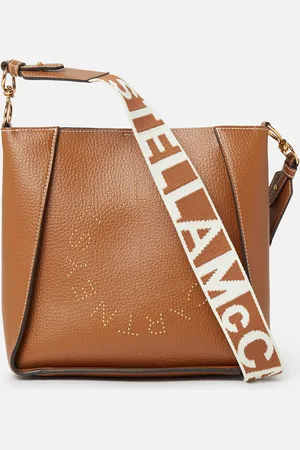 Stella McCartney Borsa a Tracolla Quadrata con Logo, Donna