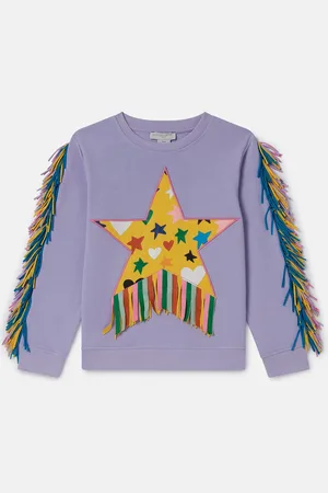 Stella McCartney Felpa con Frange e Grafica Stella,