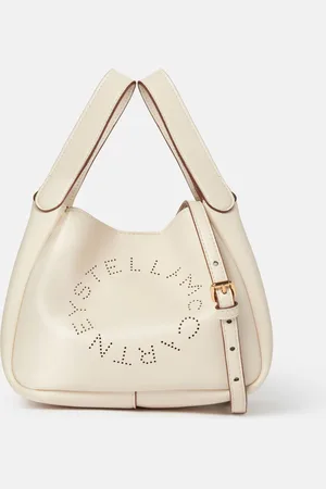 Stella McCartney Borsa a tracolla con doppio manico e logo, Donna