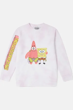 Stella McCartney Felpa Tie-Dye con Grafica Sponge Bob,