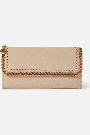 Stella McCartney Portafoglio continental con patta Falabella, Donna