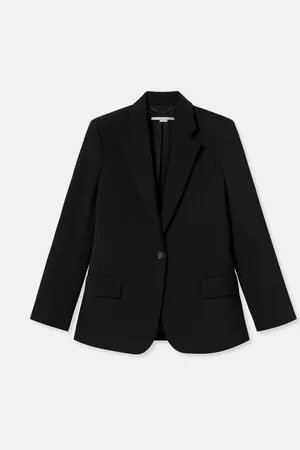 Stella McCartney Blazer Boyfriend Slim Fit in Flanella di Lana, Donna,