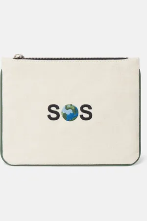 Stella McCartney SOS Embroidered Zip Cardholder, Donna