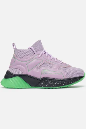 Stella McCartney Scarpe da Ginnastica con Calzino in Rete Neon, Donna,