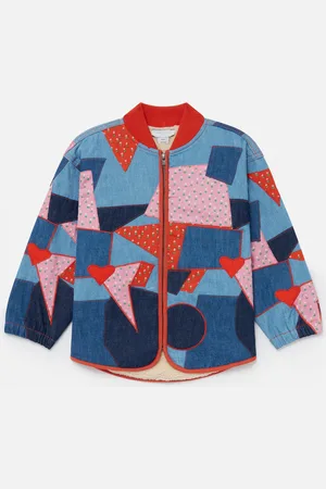 Stella McCartney Giacca di Jeans con Patchwork, Donna,