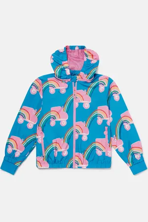 Stella McCartney Giacca in Pile con Stampa Arcobaleno Rollerskate,