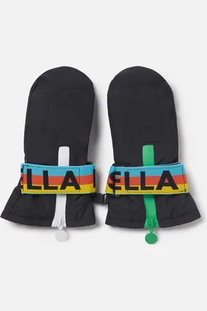 Stella McCartney Guanti da Sci con Cinturino Logato, Donna,