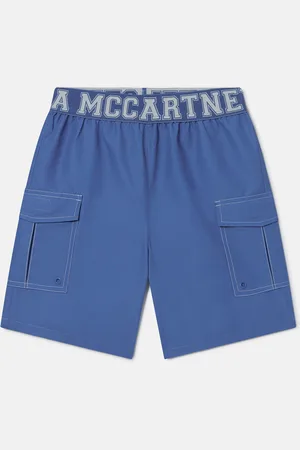 Stella McCartney Pantaloncini da Bagno con Fascia in Vita con Logo,