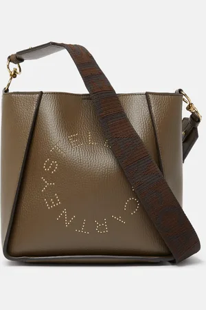 Stella McCartney Borsa a Tracolla Quadrata con Logo, Donna