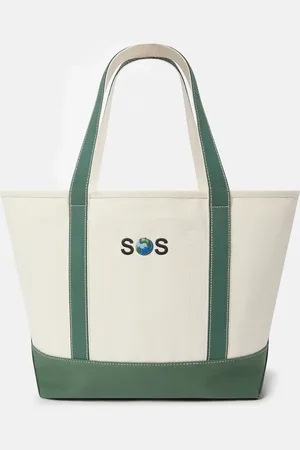 Stella McCartney SOS Embroidered Large Tote Bag, Donna