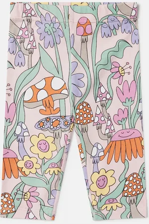 Stella McCartney Legging elasticizzati con stampa foresta,
