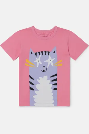 Stella McCartney Maglietta con Grafica Gatto,