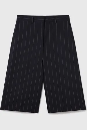 Stella McCartney Pantaloncini Sartoriali Gessati in Lana, Donna,