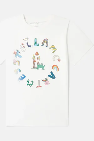Stella McCartney Maglietta girocollo scritta foresta Stella,
