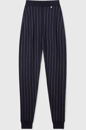 Stella McCartney Pantaloni Sportivi Gessati con Vita Elasticizzata, Donna,
