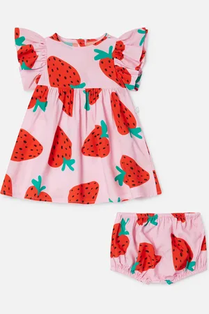 Stella McCartney Set Vestitino e Bloomer con Stampa Fragole,