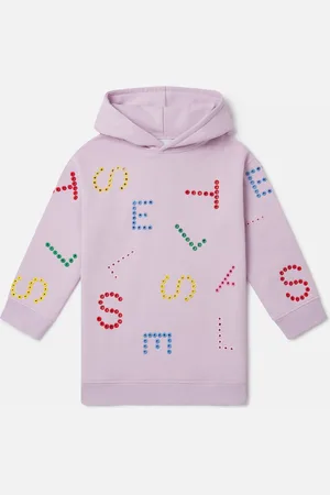 Stella McCartney Vestito con Cappuccio e Motivo Stella, Donna,