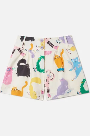 Stella McCartney Pantaloncini con Stampa Gatto,