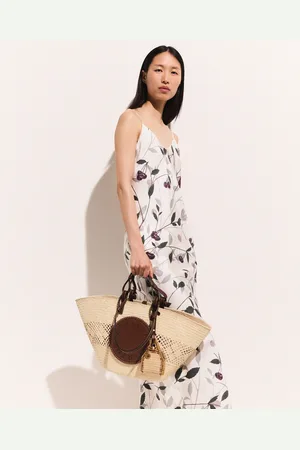 Stella McCartney Abito Midi Senza Maniche con Stampa Ciliegie, Donna,