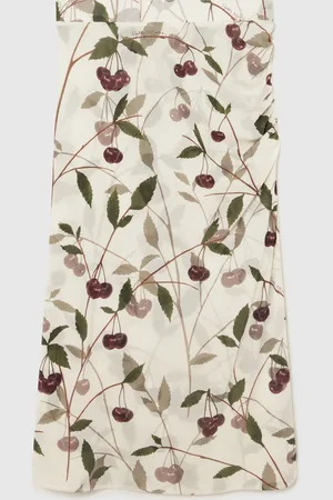 Stella McCartney Gonna Midi con Stampa Ciliegie, Donna,