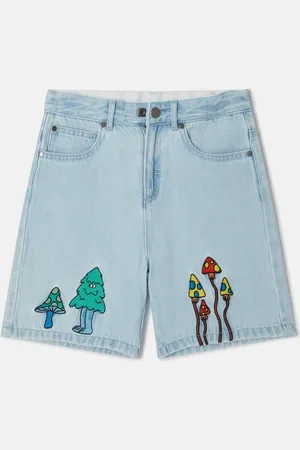 Stella McCartney Pantaloncini in denim amici del bosco,