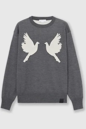 Stella McCartney Maglione Girocollo con Colombe Applicate, Donna,