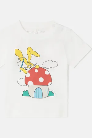 Stella McCartney Maglietta girocollo grafica coniglietto mago,