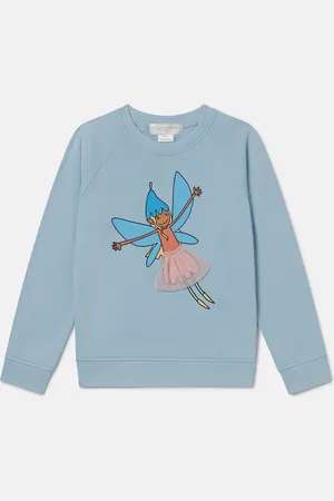 Stella McCartney Felpa girocollo con grafica fata,