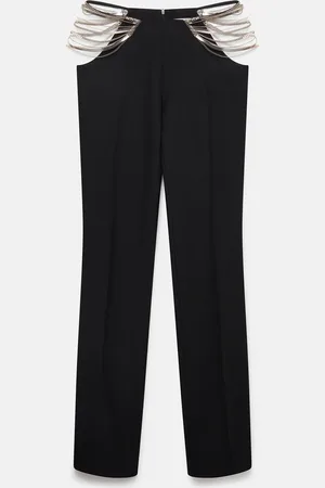 Stella McCartney Pantaloni a vita bassissima con catene, Donna,