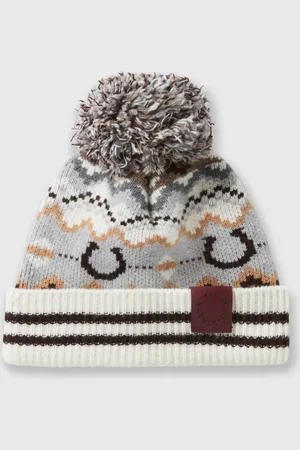Stella McCartney Berretto a Coste Fairisle con Logo, Donna
