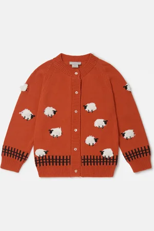 Stella McCartney Cardigan con Applicazione Pecora, Donna,