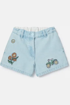Stella McCartney Pantaloncini in denim amici del bosco,