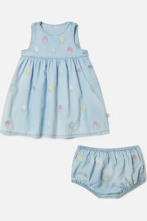 Stella McCartney Set Vestitino e Bloomer con Ricamo Gelato,