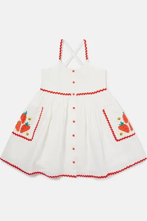Stella McCartney Abito Senza Maniche con Ricamo Fragole,