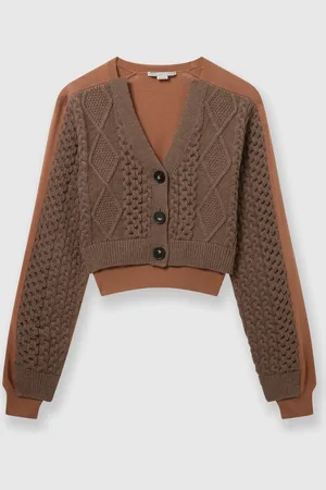 Stella McCartney Cardigan Corto Ibrido, Donna,