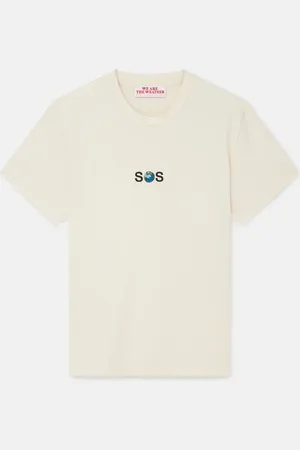 Stella McCartney SOS Embroidered Short-Sleeve T-Shirt, Donna,