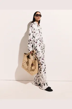 Stella McCartney Pantaloni Oversize con Stampa Ciliegie, Donna,